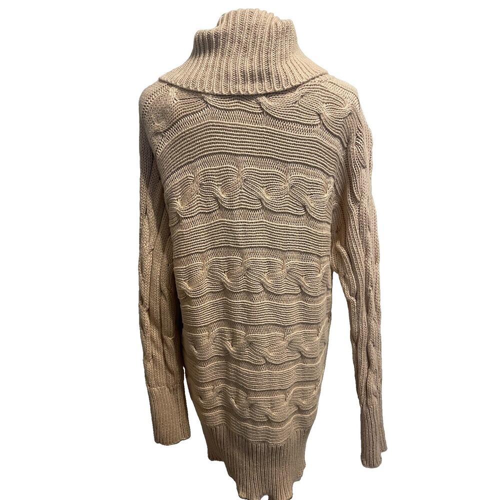 Talbots 100% Cotton Beachy Chunky Cable Knit Fisherman Cardigan Sweater 1X NWOT - Picture 4 of 7
